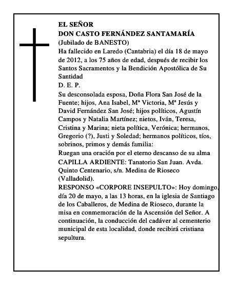 Don Casto Fernández Santamaría