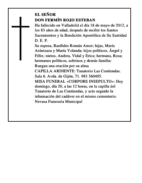 Don Fermín Rojo Esteban