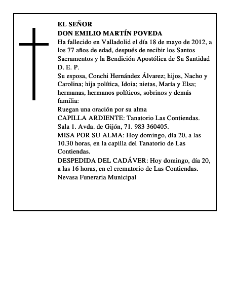 Don Emilio Martín Poveda