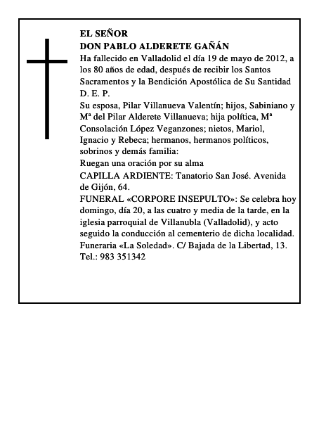 Don Pablo Alderete Gañán