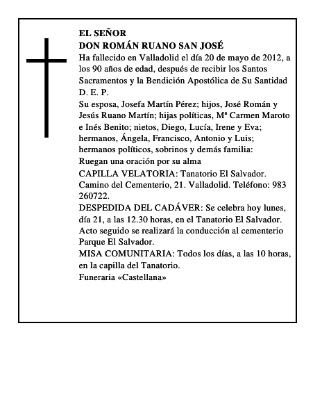 Don Román Ruano San José