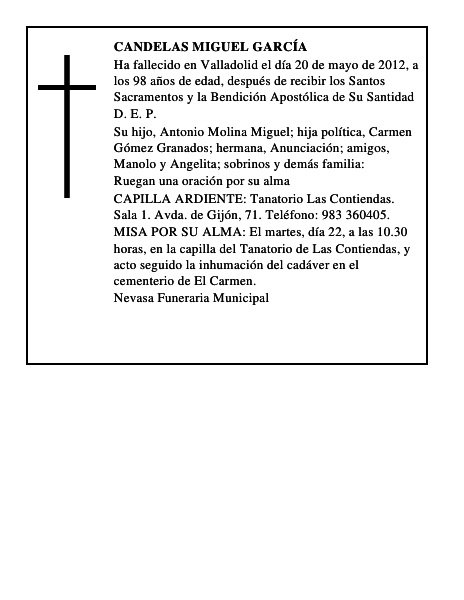 Candelas Miguel García