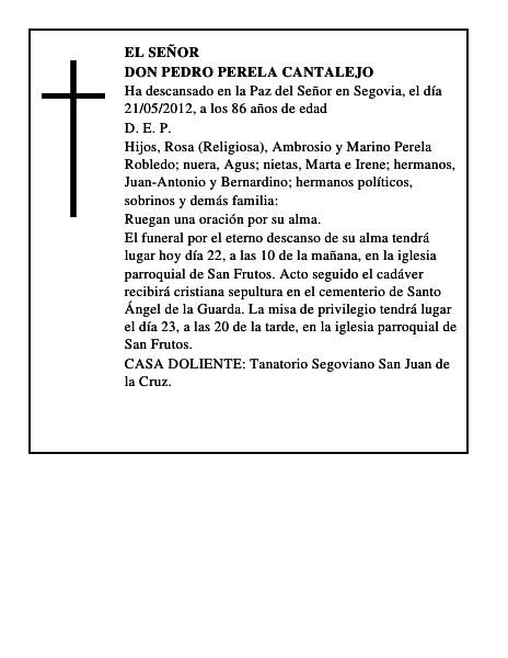 Don Pedro Perela Cantalejo