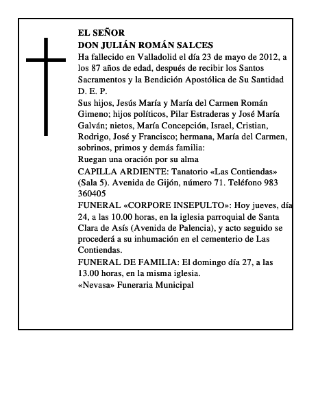 Don Julián Román Salces