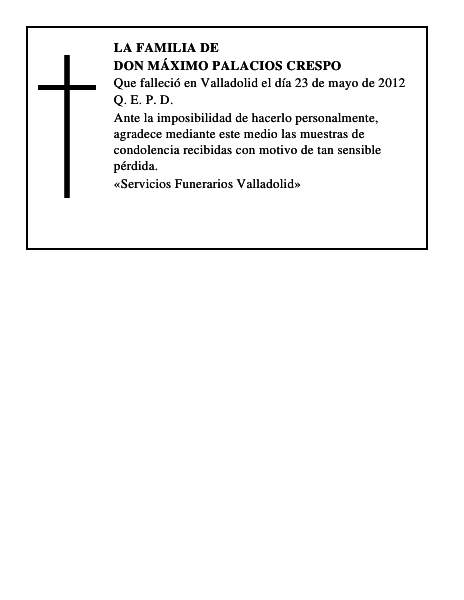 Don Máximo Palacios Crespo