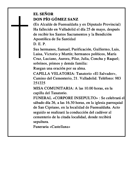 Don Pío Gómez Sanz