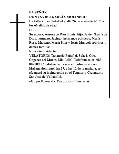 Don Javier García Molinero