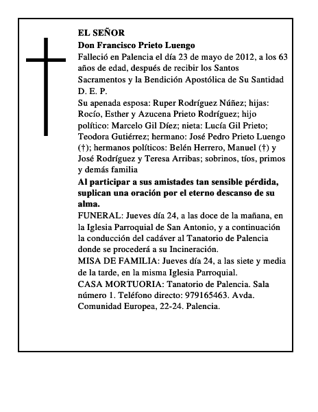 Don Francisco Prieto Luengo