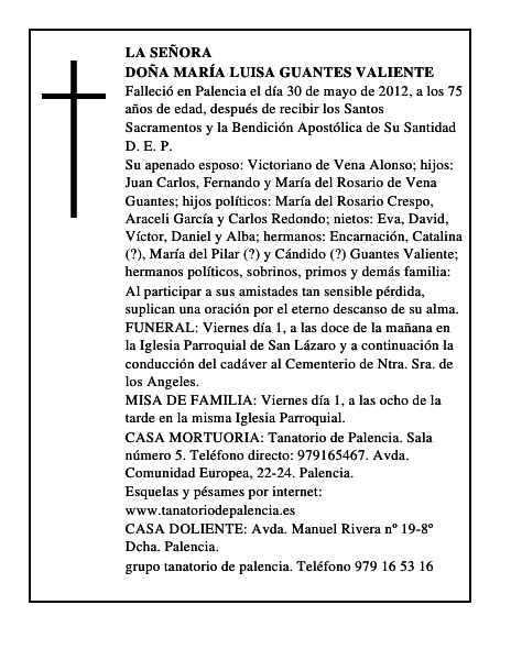 Doña María Luisa Guantes Valiente