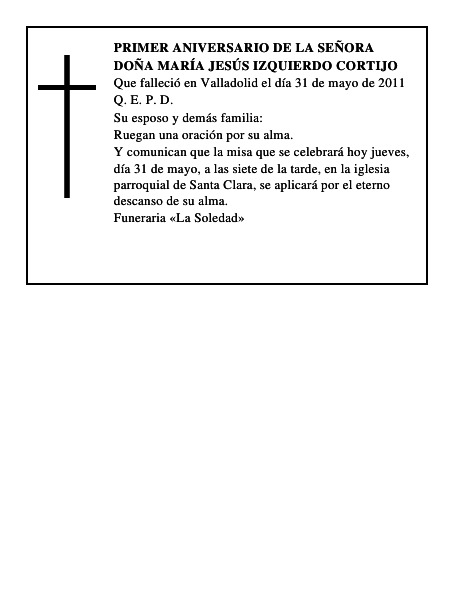Doña María Jesús Izquierdo Cortijo