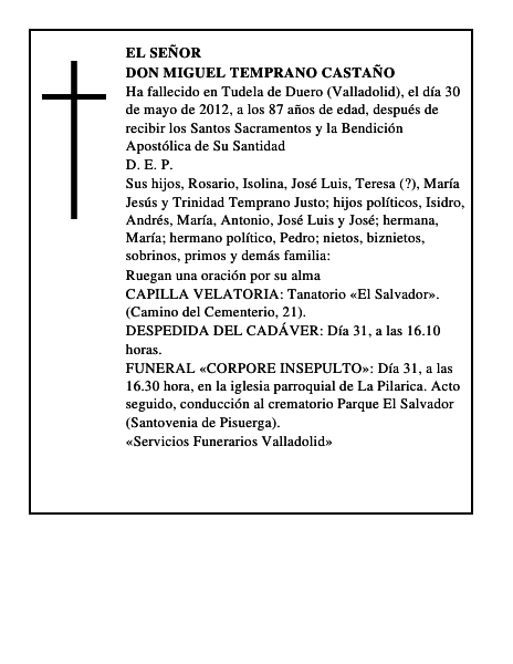 Don Miguel Temprano Castaño