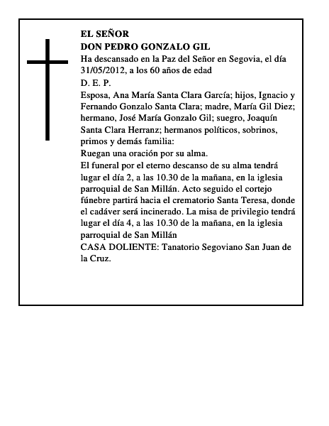 Don Pedro Gonzalo Gil