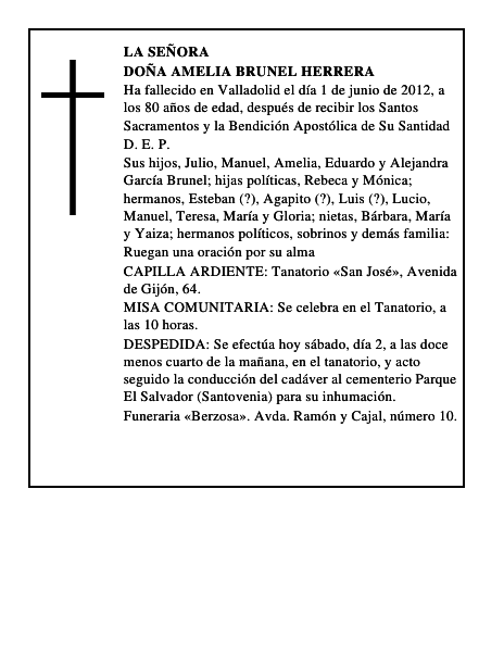 Doña Amelia Brunel Herrera