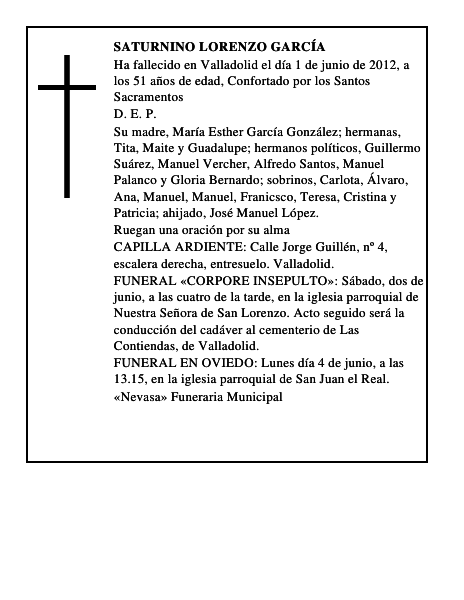 Saturnino Lorenzo García