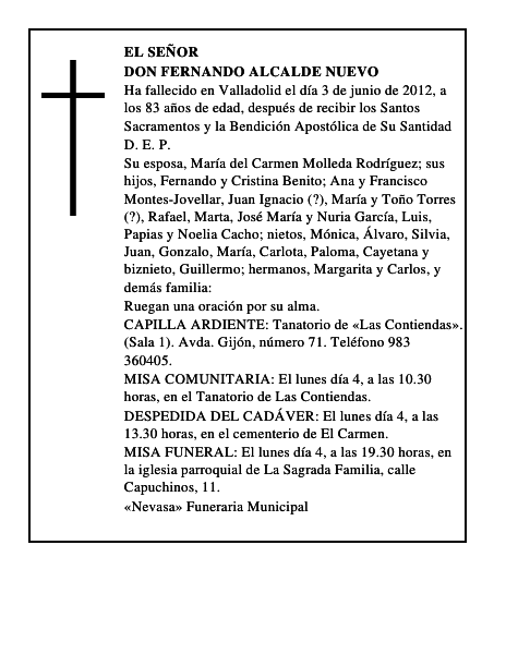 Don Fernando Alcalde Nuevo