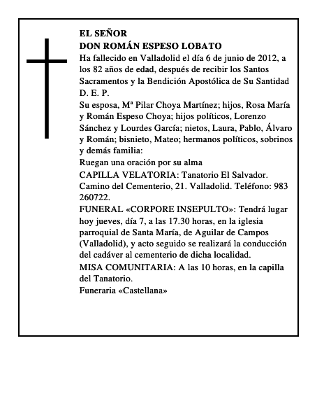 Don Román Espeso Lobato