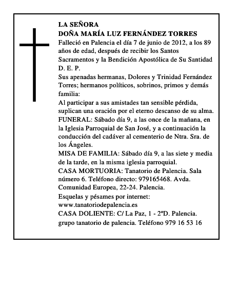 Doña María Luz Fernández Torres