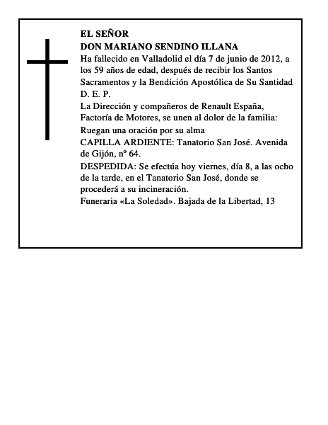 Don Mariano Sendino Illana