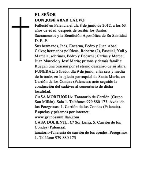 Don José Abad Calvo