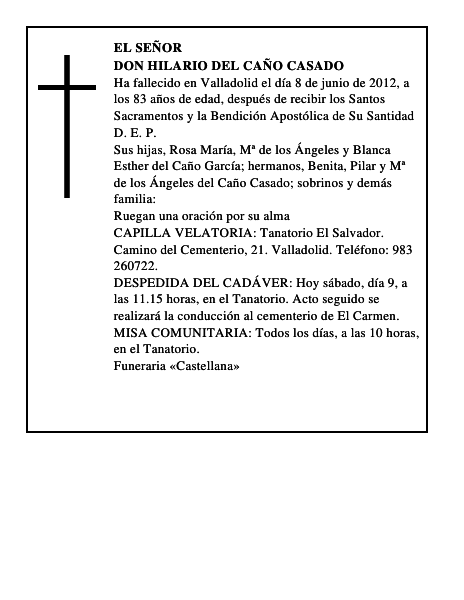 Don Hilario del Caño Casado