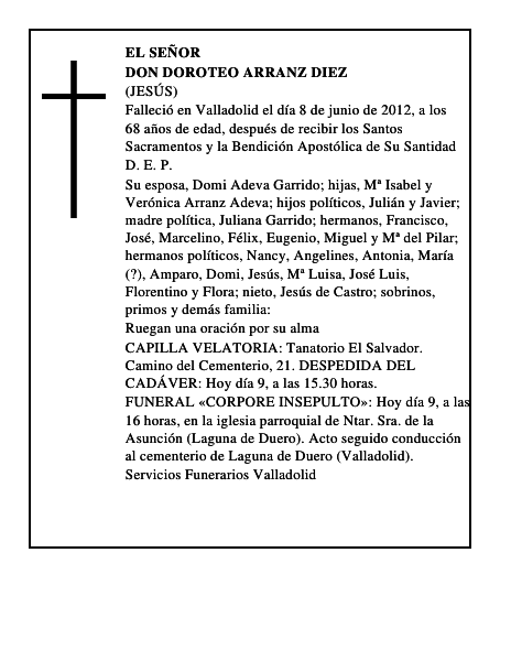 Don Doroteo Arranz Diez