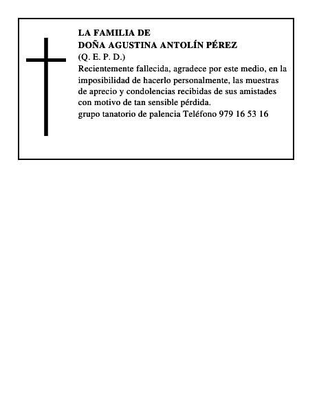 Doña Agustina Antolín Pérez