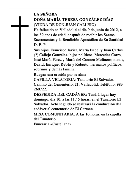 Doña María Teresa González Díaz