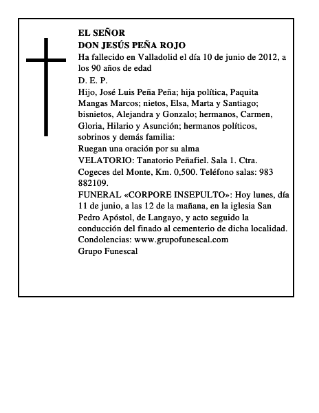 Don Jesús Peña Rojo