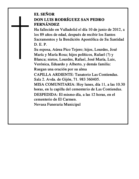 Don Luis Rodríguez San Pedro Fernández