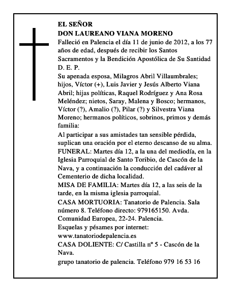 Don Laureano Viana Moreno