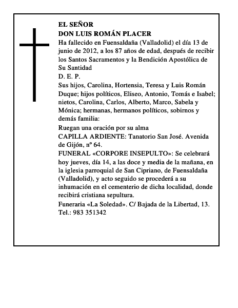 Don Luis Román Placer