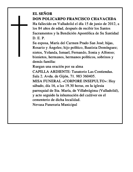 Don Policarpo Francisco Chavaceda