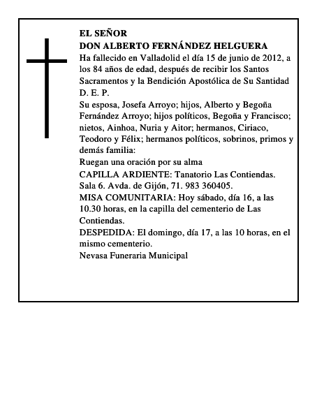 Don Alberto Fernández Helguera
