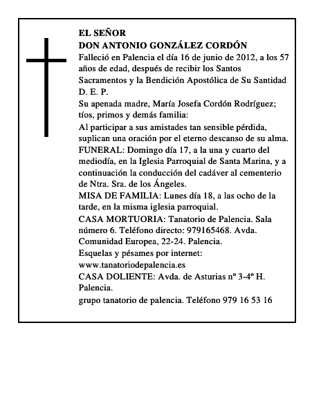 Don Antonio González Cordón