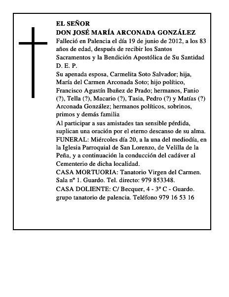 Don José María Arconada González