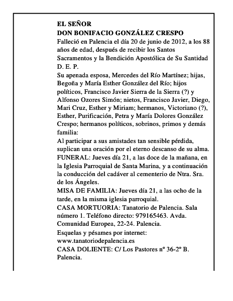 Don Bonifacio González Crespo