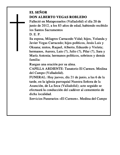 Don Alberto Vegas Robledo