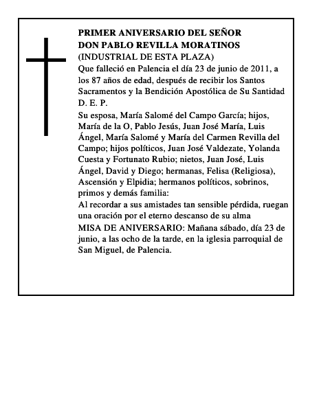 Don Pablo Revilla Moratinos
