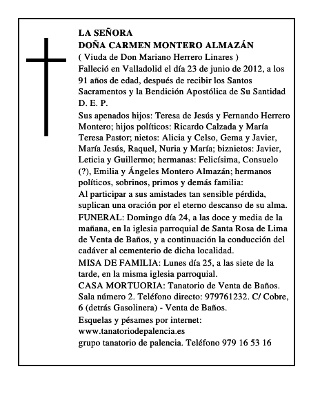 Doña Carmen Montero Almazán