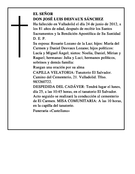 Don José Luis Desvaux Sánchez
