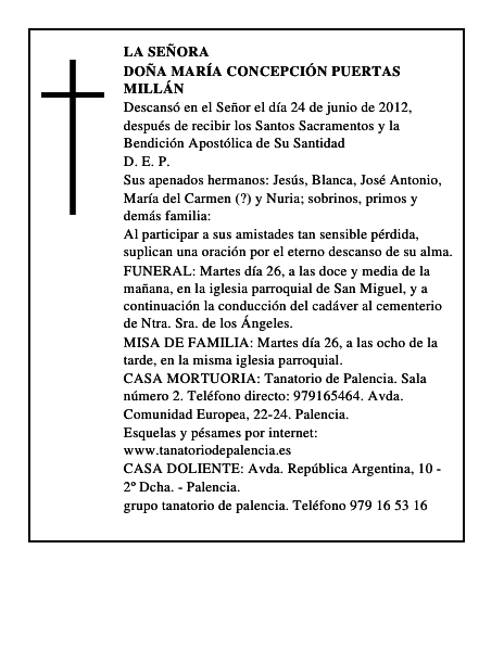 Doña María Concepción Puertas Millán