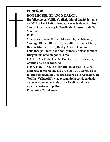 Don Miguel Blanco García
