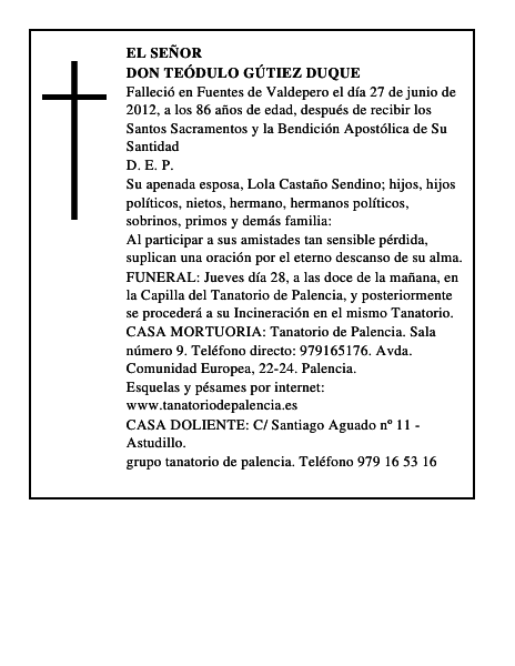 Don Teódulo Gútiez Duque