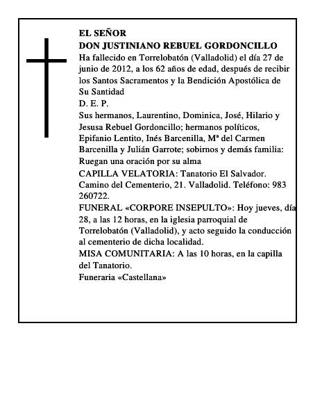 Don Justiniano Rebuel Gordoncillo