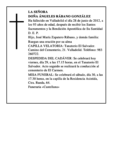 Doña Ángeles Rábano González