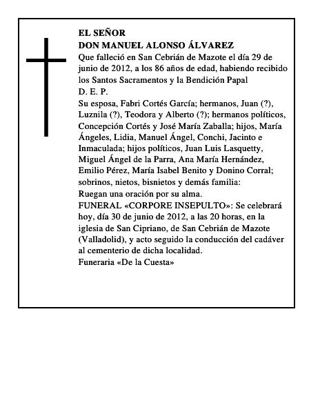 Don Manuel Alonso Álvarez