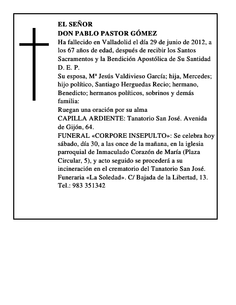 Don Pablo Pastor Gómez