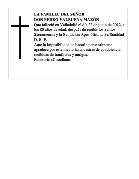 Don Pedro Valbuena Mazón