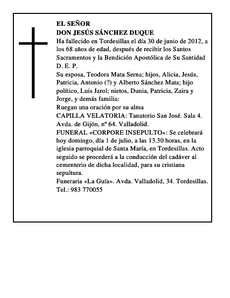 Don Jesús Sánchez Duque
