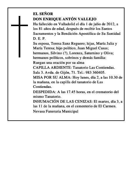 Don Enrique Antón Vallejo